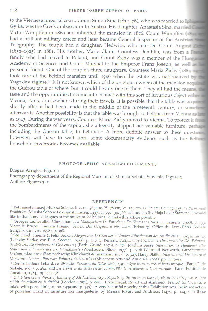 Rivart Porcelain Marquetry Table